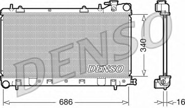 DENSO DRM36017 Радиатор охлаждения двигателя для SUBARU