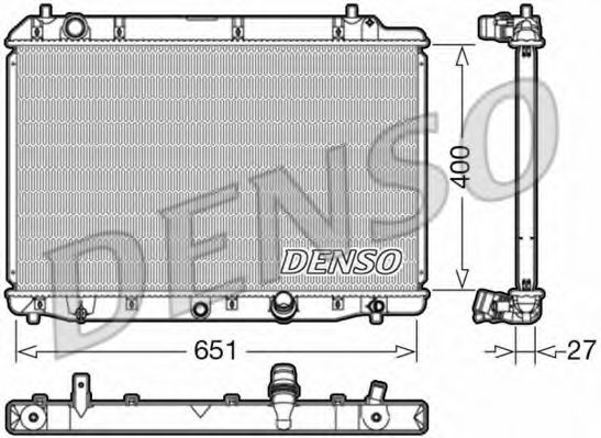 DENSO DRM40036 Радиатор охлаждения двигателя DENSO для HONDA