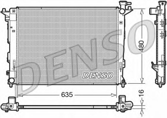 DENSO DRM41006 Радиатор охлаждения двигателя DENSO для HYUNDAI