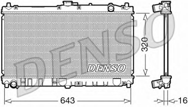 DENSO DRM44031 Радиатор охлаждения двигателя для MAZDA MX-5