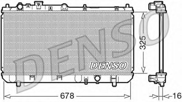 DENSO DRM44032 Радиатор охлаждения двигателя DENSO для MAZDA