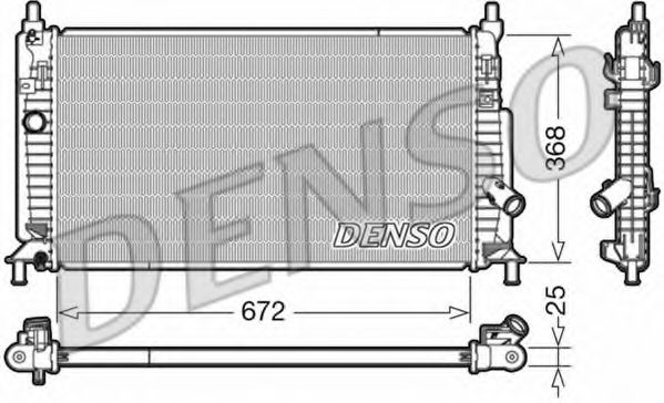 DENSO DRM44034 Радиатор охлаждения двигателя DENSO для MAZDA