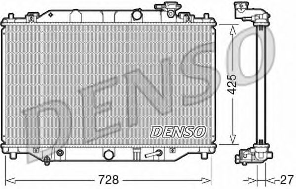 DENSO DRM44041 Радиатор охлаждения двигателя для MAZDA CX-5