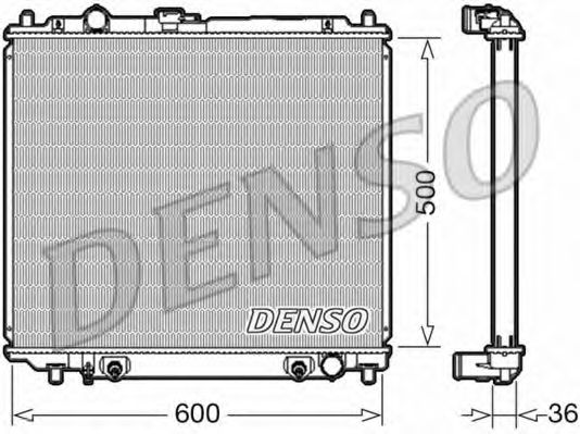 DENSO DRM45003 Радиатор охлаждения двигателя DENSO для MITSUBISHI