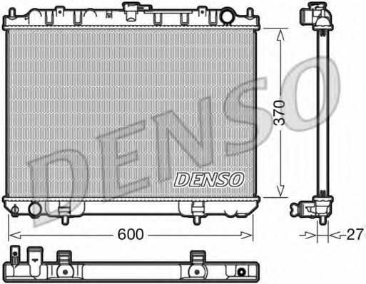 DENSO DRM46039 Радиатор охлаждения двигателя DENSO для NISSAN