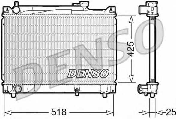 DENSO DRM47030 Радиатор охлаждения двигателя DENSO для SUZUKI