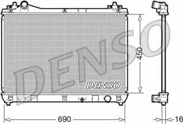 DENSO DRM47031 Радиатор охлаждения двигателя DENSO для SUZUKI
