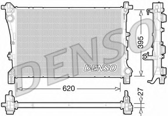 DENSO DRM09167 Радиатор охлаждения двигателя DENSO 