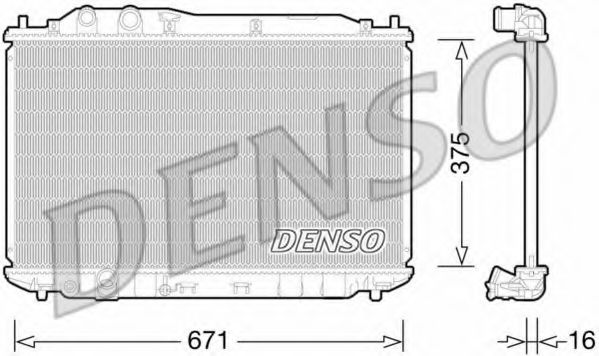 DENSO DRM40028 Радиатор охлаждения двигателя DENSO для HONDA