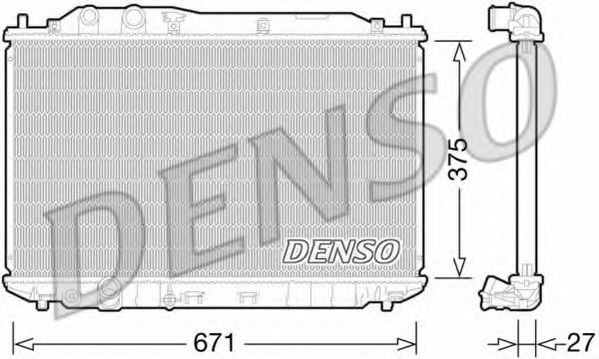 DENSO DRM40029 Радиатор охлаждения двигателя для HONDA