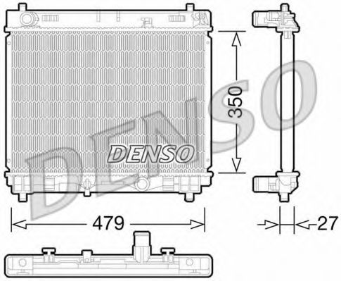 DENSO DRM50058 Радиатор охлаждения двигателя DENSO для TOYOTA