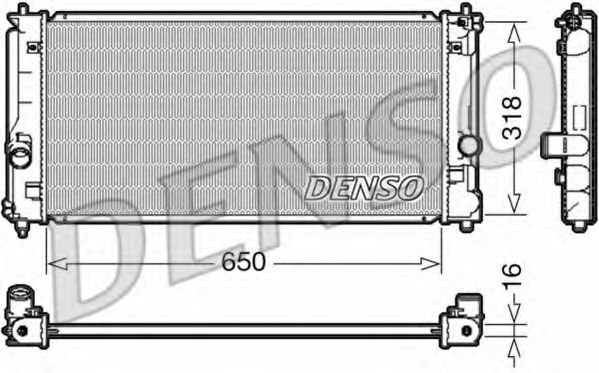 DENSO DRM50081 Радиатор охлаждения двигателя для TOYOTA MR