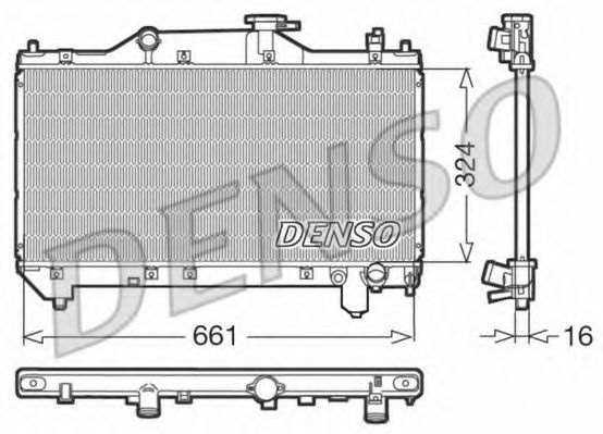 DENSO DRM50031 Радиатор охлаждения двигателя DENSO для TOYOTA