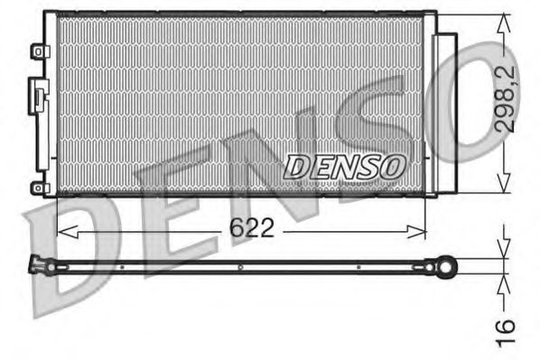 DENSO DCN09046 Радиатор кондиционера для ABARTH