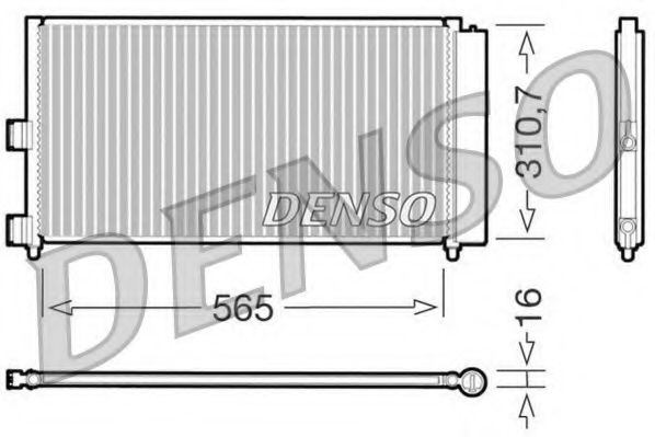 DENSO DCN09070 Радиатор кондиционера для FIAT