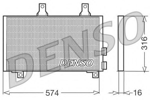 DENSO DCN01002 Радиатор кондиционера DENSO 