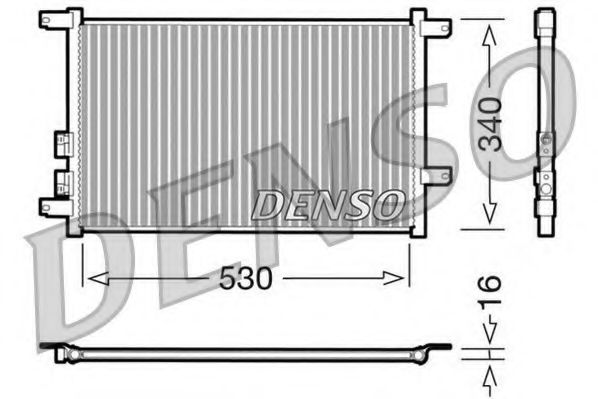 DENSO DCN01011 Радиатор кондиционера DENSO 