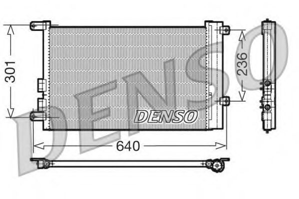 DENSO DCN01016 Радиатор кондиционера DENSO 
