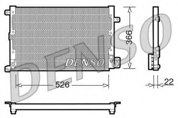 DENSO DCN01020 Радиатор кондиционера DENSO 
