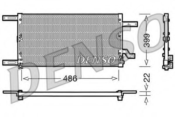 DENSO DCN01021 Радиатор кондиционера DENSO 