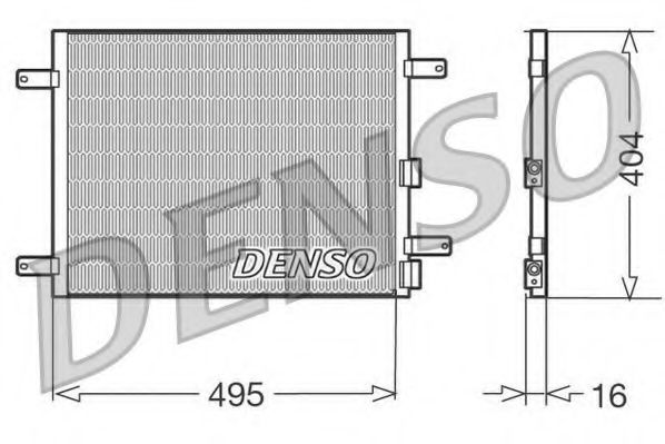 DENSO DCN01023 Радиатор кондиционера DENSO 