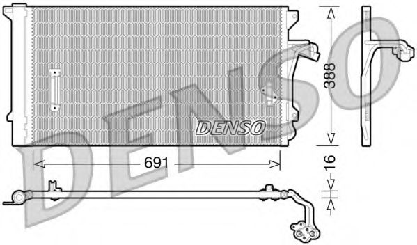 DENSO DCN02003 Радиатор кондиционера DENSO 