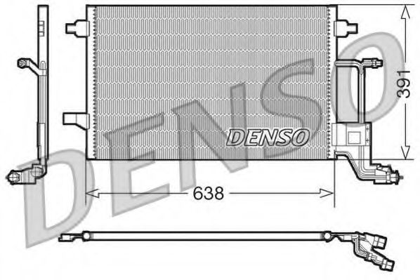 DENSO DCN02014 Радиатор кондиционера DENSO 