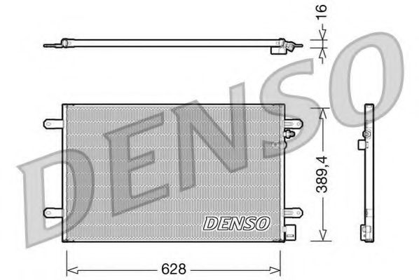 DENSO DCN02017 Радиатор кондиционера DENSO 