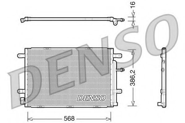 DENSO DCN02019 Радиатор кондиционера DENSO 