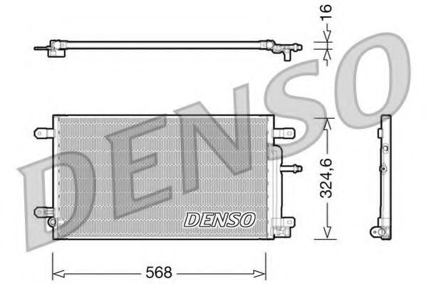 DENSO DCN02020 Радиатор кондиционера DENSO 
