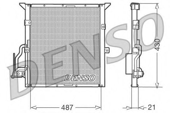 DENSO DCN05002 Радиатор кондиционера DENSO 
