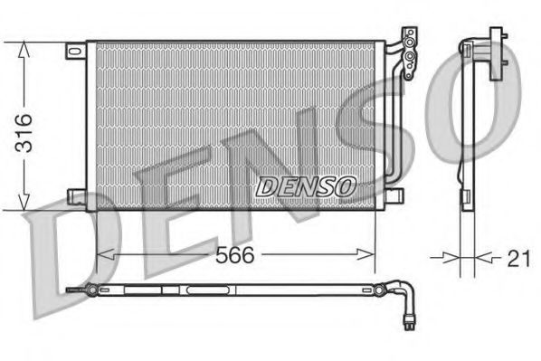DENSO DCN05003 Радиатор кондиционера DENSO 