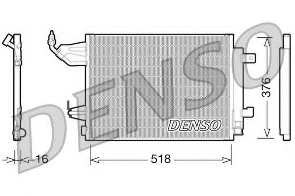 DENSO DCN16001 Радиатор кондиционера для MITSUBISHI