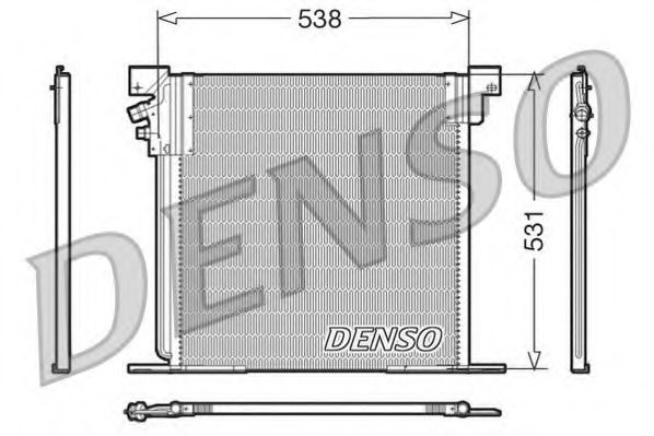 DENSO DCN17030 Радиатор кондиционера для MERCEDES-BENZ