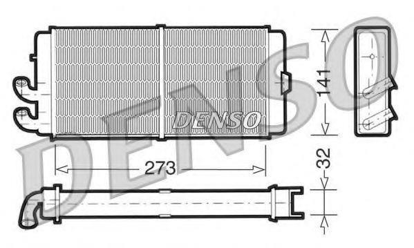 DENSO DRR02001 Радиатор печки DENSO 
