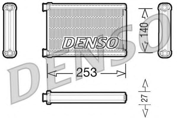 DENSO DRR05005 Радиатор печки DENSO 