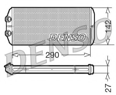 DENSO DRR07005 Радиатор печки для CITROEN