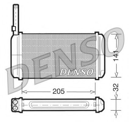 DENSO DRR10002 Радиатор печки DENSO 