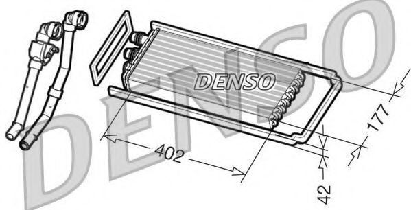 DENSO DRR12101 Радиатор печки DENSO 