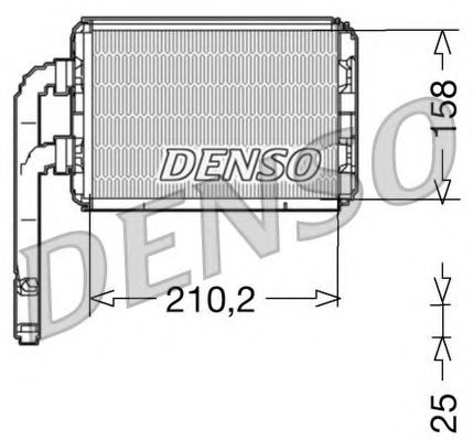 DENSO DRR23016 Радиатор печки для RENAULT TWINGO