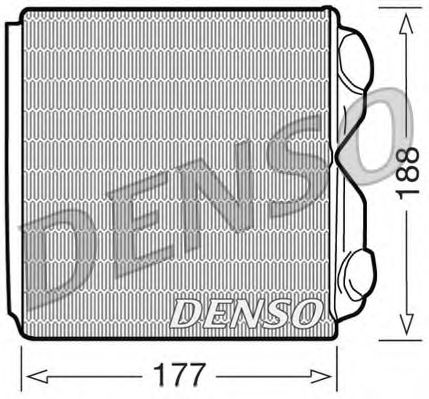 DENSO DRR25010 Радиатор печки для SAAB
