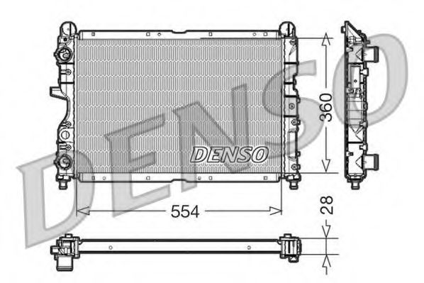 DENSO DRM01003 Радиатор охлаждения двигателя для LANCIA