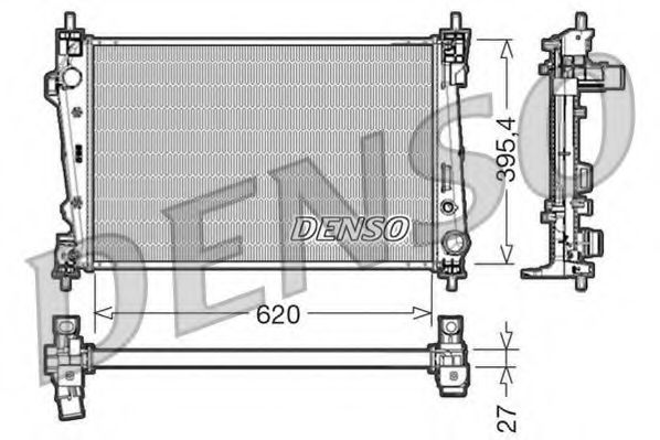 DENSO DRM01007 Радиатор охлаждения двигателя DENSO для ALFA ROMEO