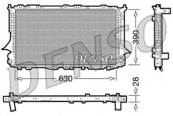 DENSO DRM02006 Радиатор охлаждения двигателя DENSO для AUDI