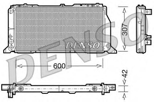 DENSO DRM02013 Радиатор охлаждения двигателя DENSO для AUDI
