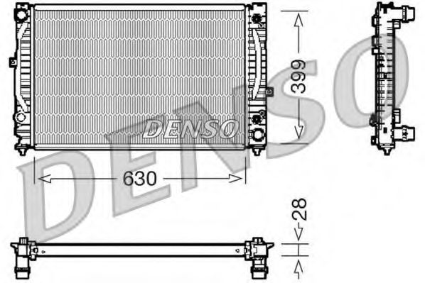 DENSO DRM02031 Радиатор охлаждения двигателя DENSO для AUDI