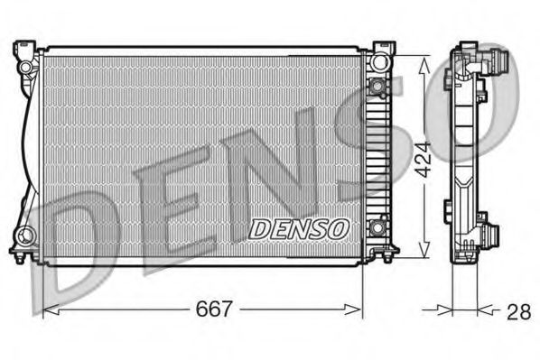 DENSO DRM02039 Радиатор охлаждения двигателя DENSO для AUDI