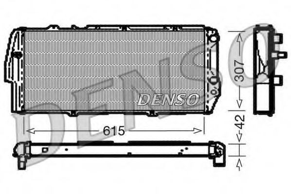 DENSO DRM02040 Радиатор охлаждения двигателя DENSO для AUDI