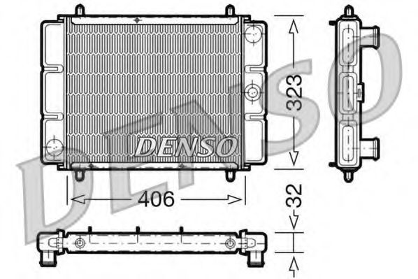 DENSO DRM03001 Радиатор охлаждения двигателя DENSO для ROVER