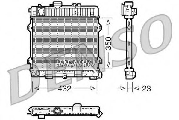 DENSO DRM05024 Радиатор охлаждения двигателя DENSO 